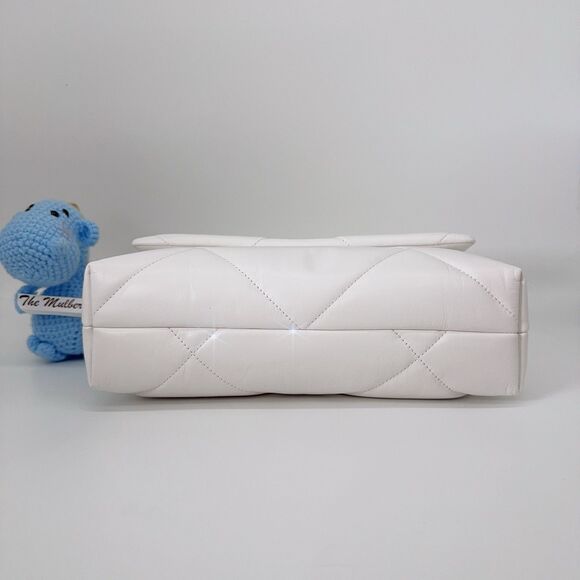 Tory Burch 154704 Kira Diamond Quilt Convertible Shoulder Bag Leather Blanc NWT - Picture 6 of 10